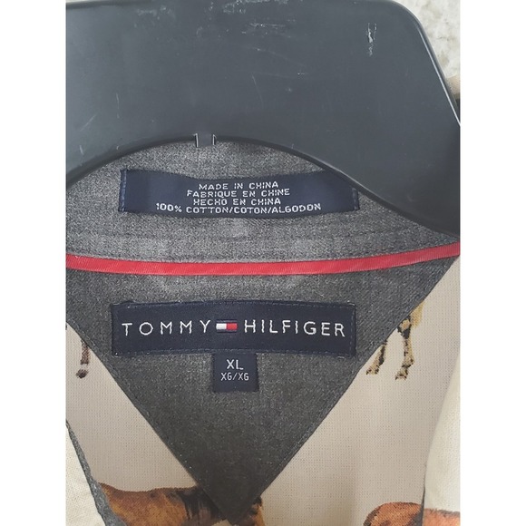 Vtg Y2K Davey Jones Tommy Hilfiger Shirt Mens XL Button LS Horses Equestrian - Picture 2 of 10